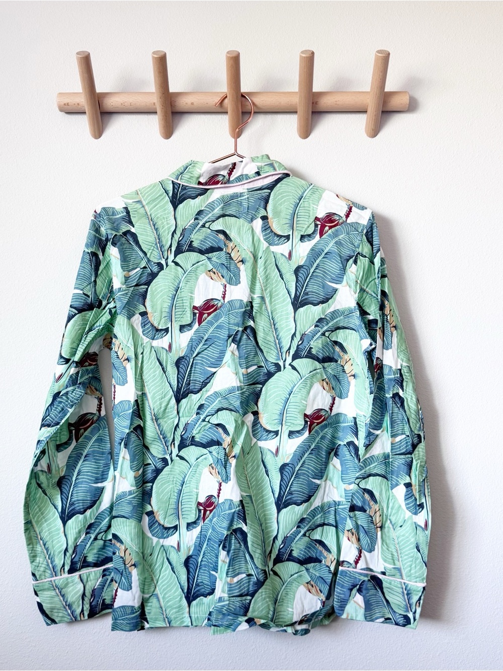 Sant and Abel Martinique Banana Leaf Long Sleeve Pajama Top - Picture 8 of 10